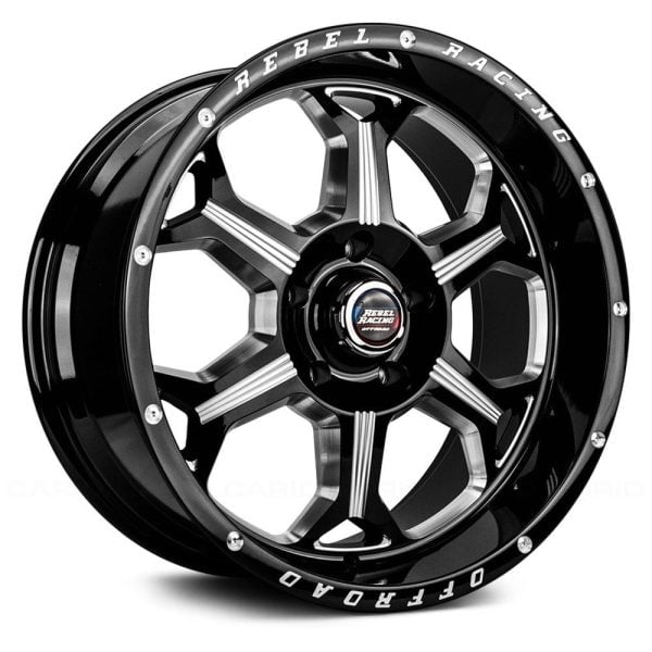 rebel racing off road fortress black machined 0