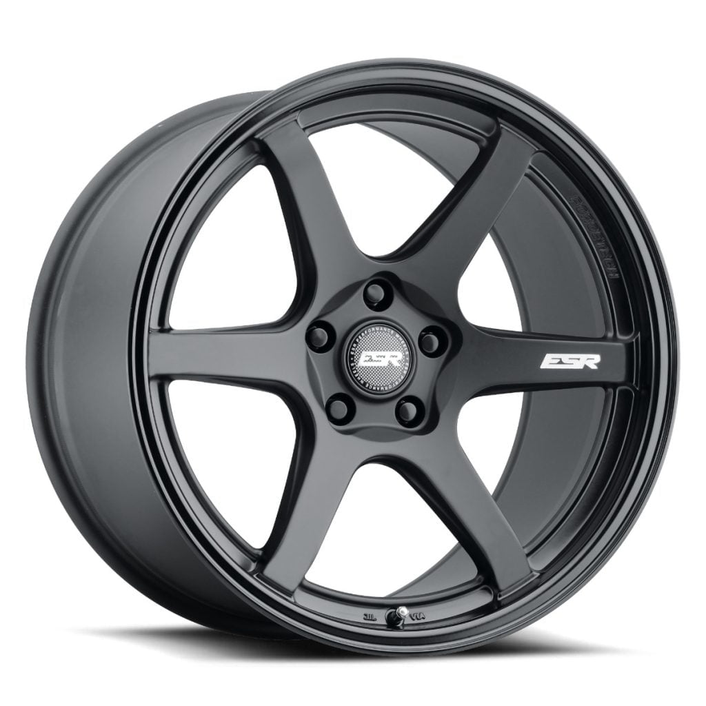 esr ap7 wheel 5lug matte black gloss black lip 19x11 2000