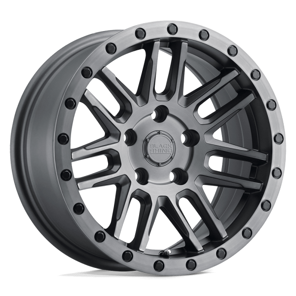 arches truck wheels rims black rhino arches matte gunmetal brushed face 15x7 std png