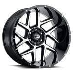 500x vision off road sliver 360 gloss black machined face