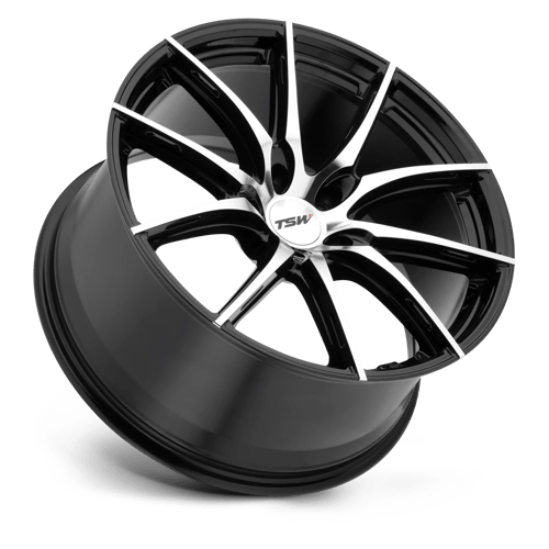 alloy wheels rims tsw sprint 5 lug gloss black mirror cut face lay org png