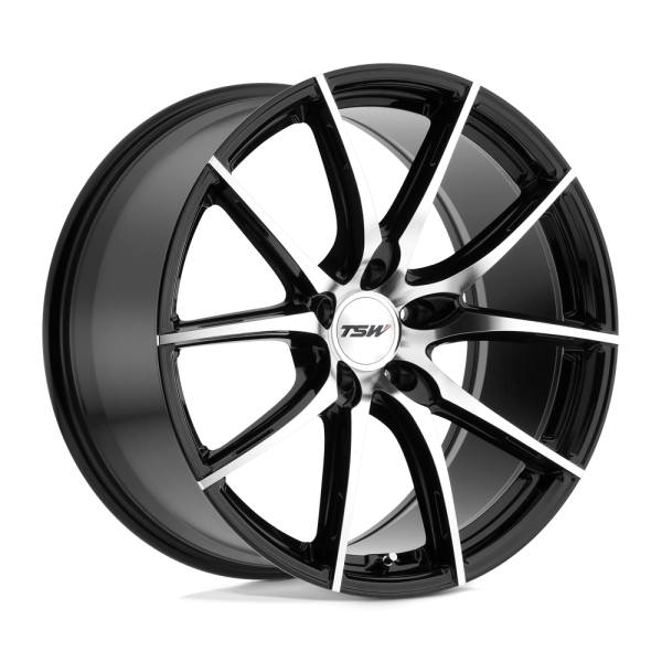 alloy wheels rims tsw sprint 5 lug gloss black mirror cut face std org png