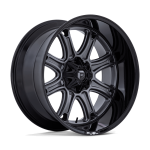 FUEL DARKSTAR FC853AB 24X12 6LUG ET 44 MATTE GUNMETAL WITH GLOSS BLACK LIP A1 1000 8222 1