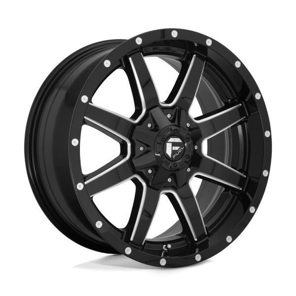 MAVERICK D610 6LUG 20x9 ET20 GLOSS BLK N MILLED A1 png