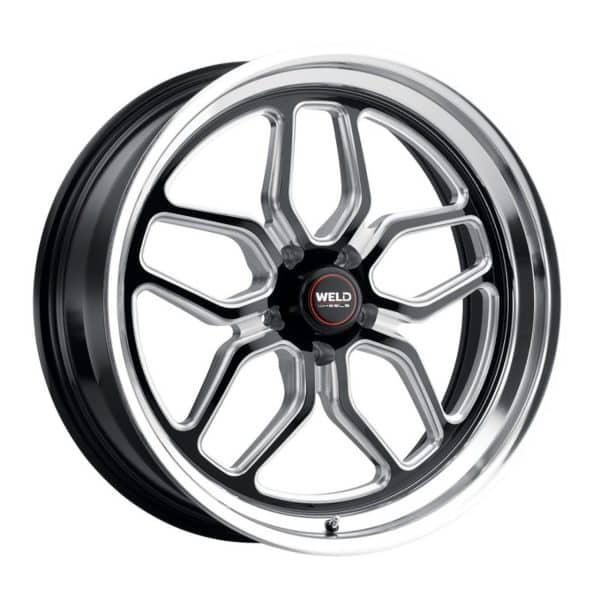 weld laguna5 wheel 6lug gloss black milled 22x8 5 53089